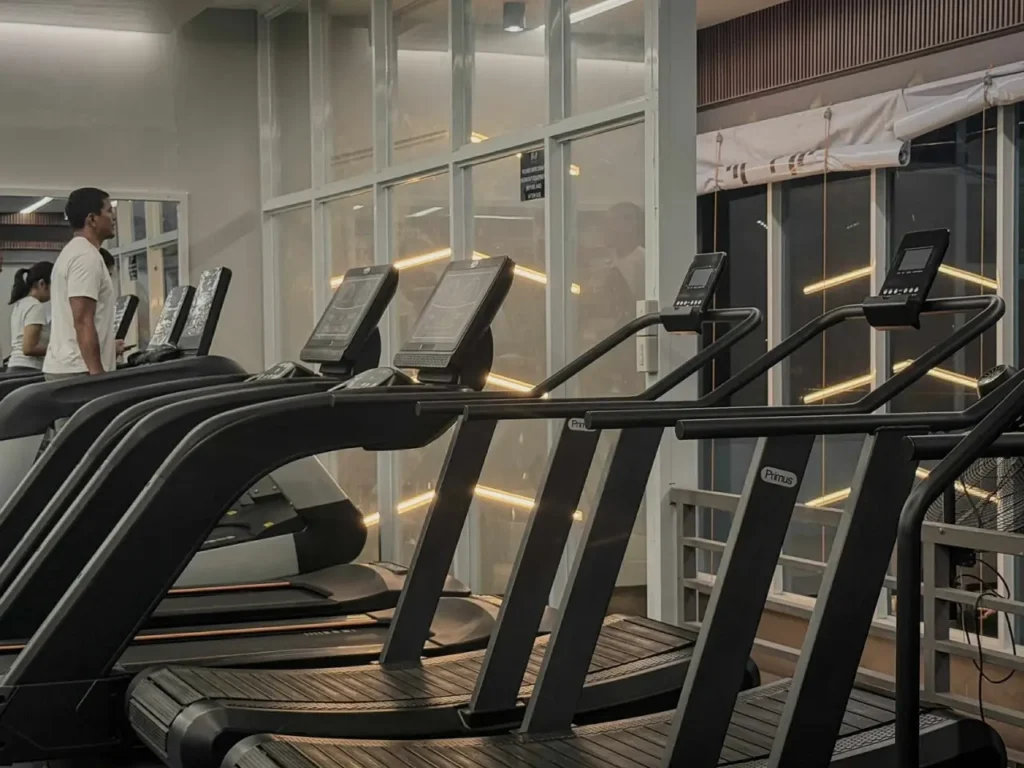 Row of treadmills in the cardio zone at Lift Athletics Cagayan de Oro