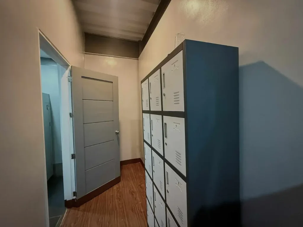 Locker room and shower area at Lift Athletics gym in CDO